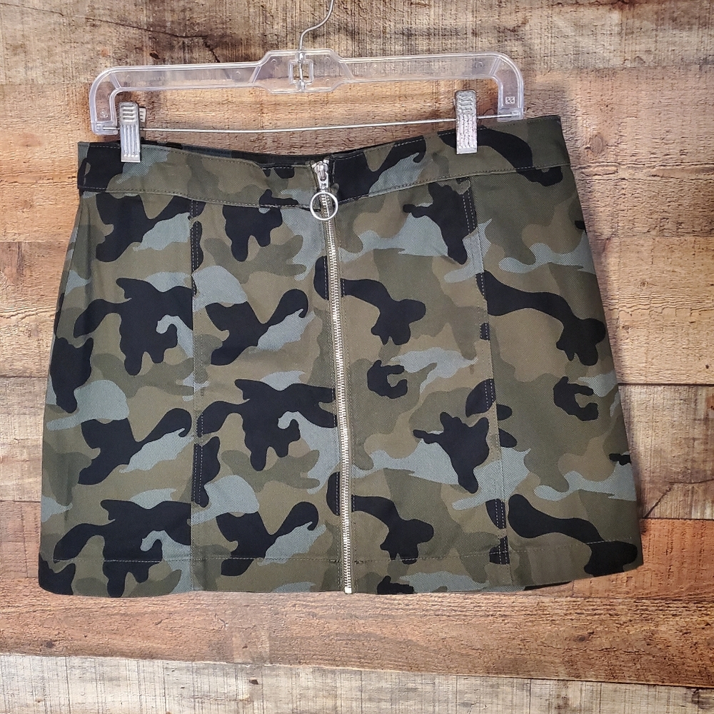 Divided Camo Skirt